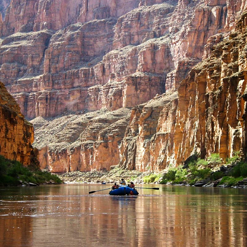 Raft on the Colorado River in the Grand Canyon