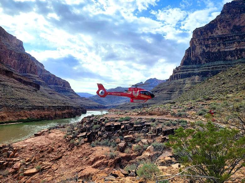A Grand Canyon West helicopter.