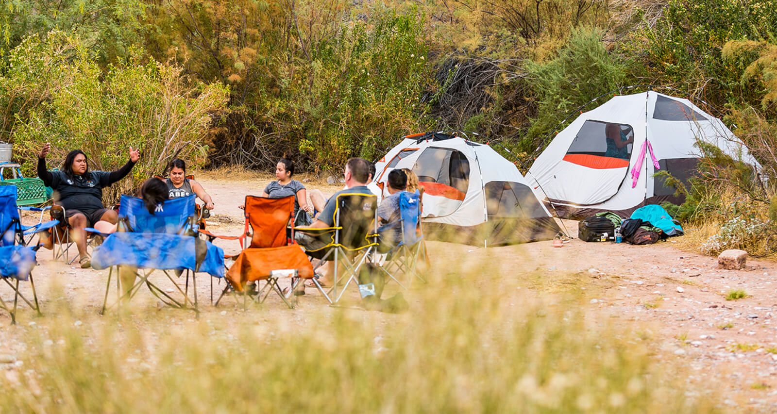 People camping in Spencer Canyon 