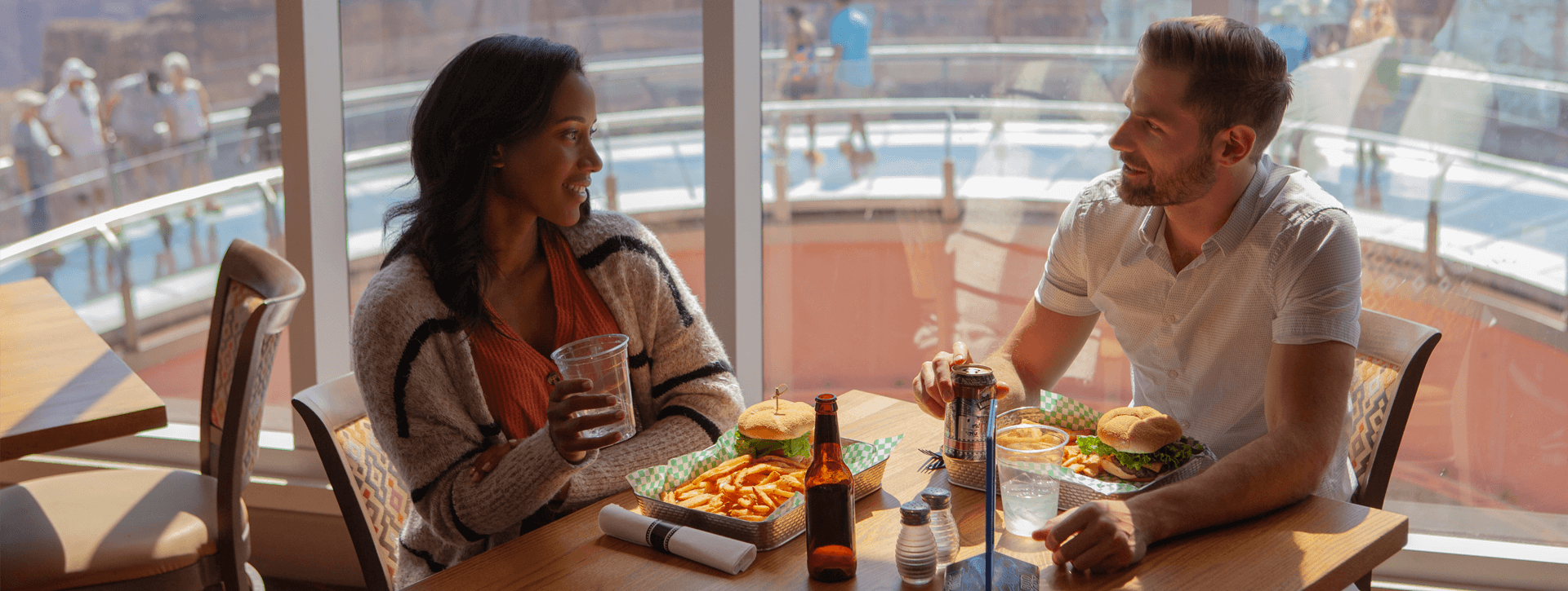 Young Couple enjoying a meal at Grand Canyon West