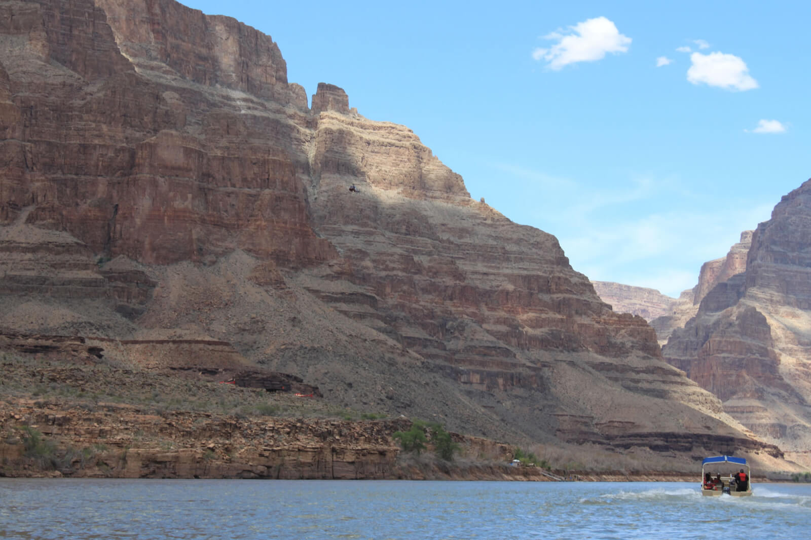 A river tour along the Colorado River at Grand Canyon West