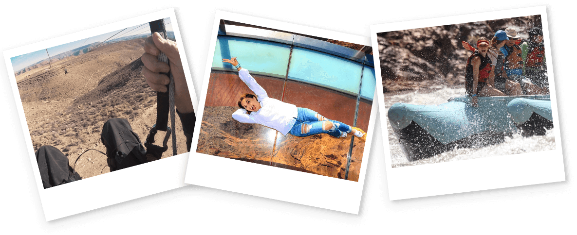 Polaroids of visitors enjoying their time at Grand Canyon West