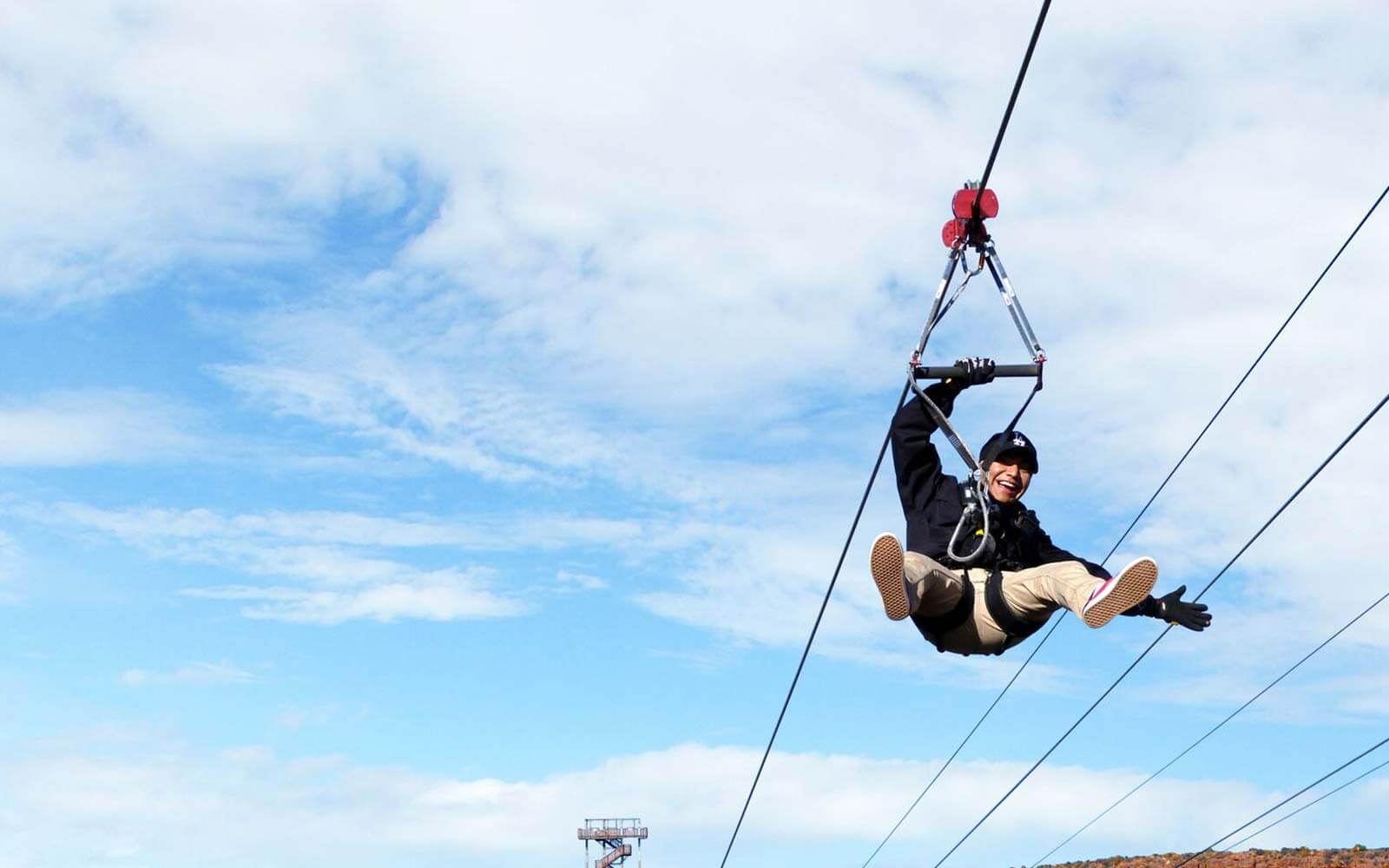 Ride the zipline at Hualapai Ranch at Grand Canyon West